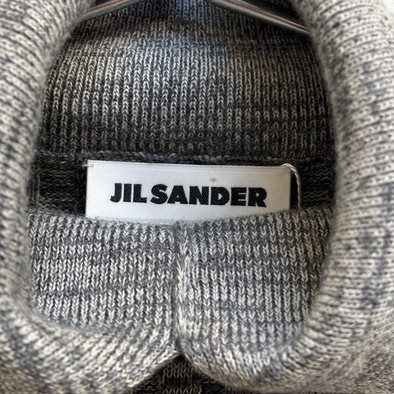 Jil Sander Fold Over Turtleneck Knit Sweater