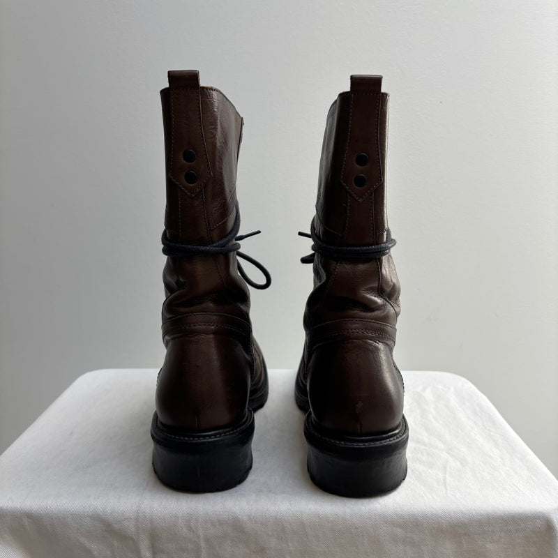 5351 Pour Les Hommes Leather Lace Up Boots