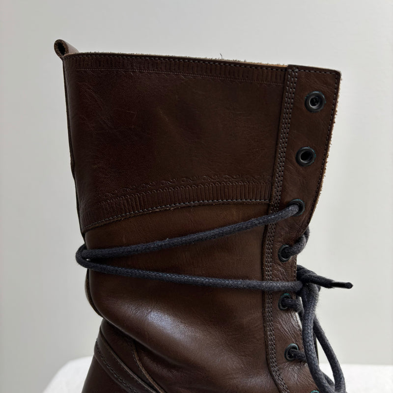 5351 Pour Les Hommes Leather Lace Up Boots