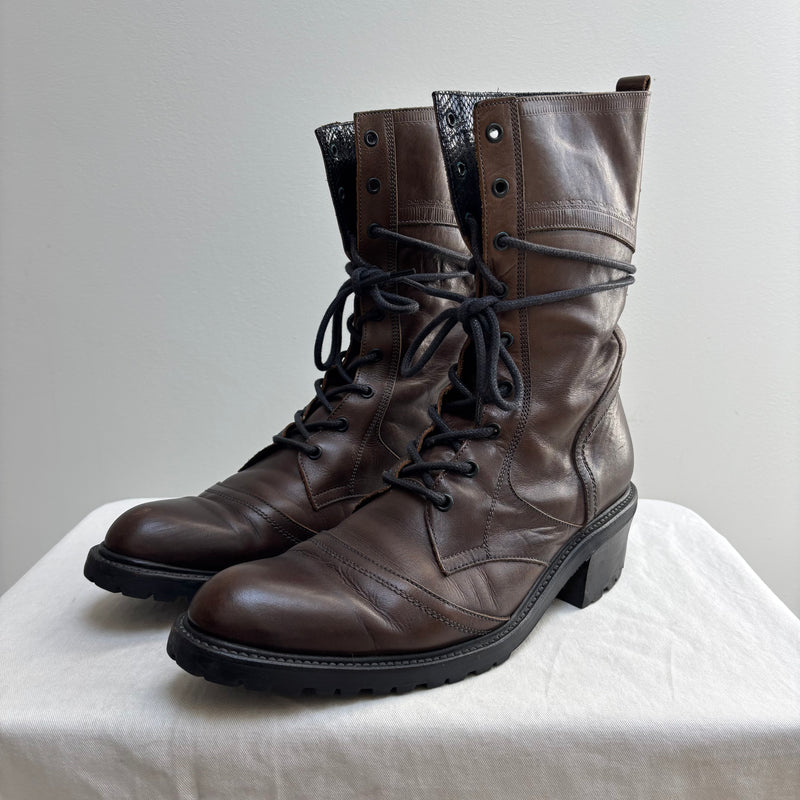 5351 Pour Les Hommes Leather Lace Up Boots