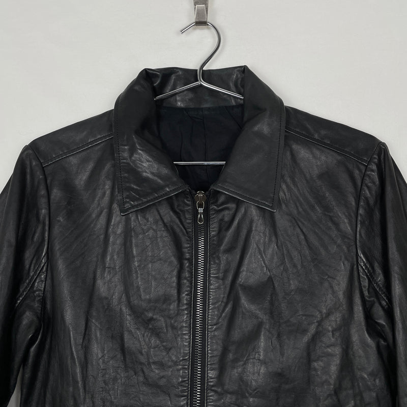 00s Shellac Leather Zip Jacket