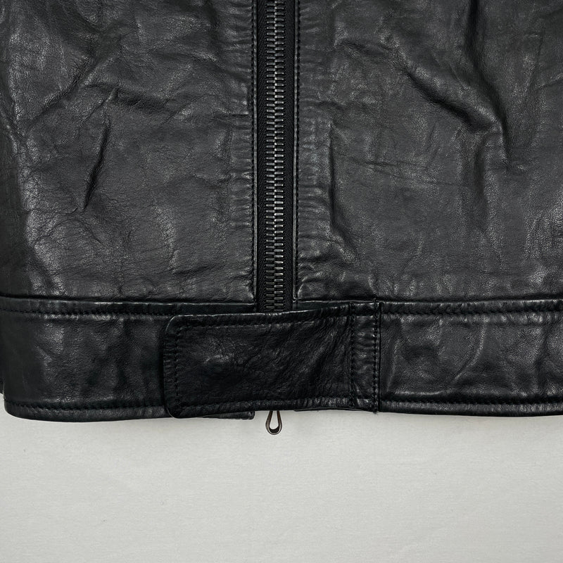 00s Shellac Leather Zip Jacket
