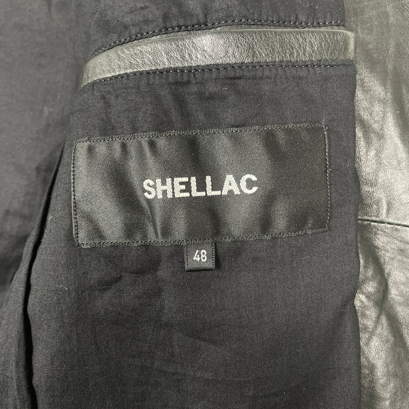 00s Shellac Leather Zip Jacket