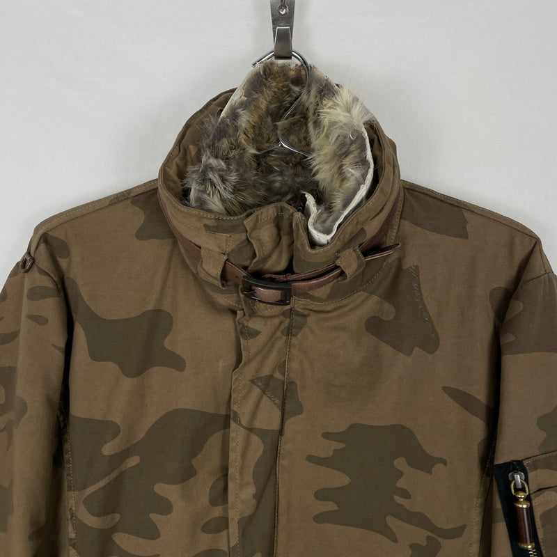 Kyoji Maruyama Fur Lined Camo Zip Jacket