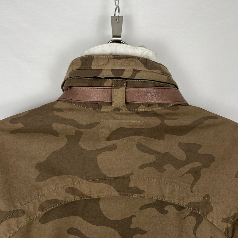 Kyoji Maruyama Fur Lined Camo Zip Jacket