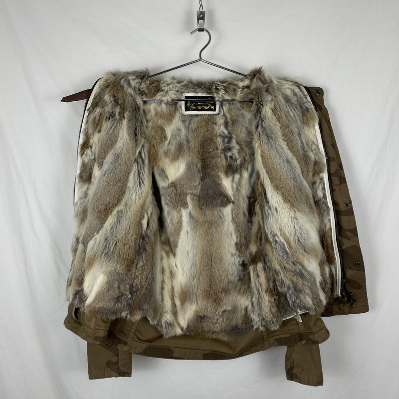 Kyoji Maruyama Fur Lined Camo Zip Jacket