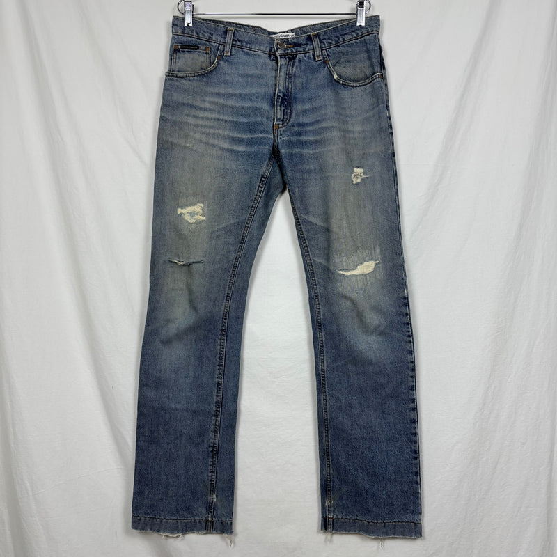 00s Dolce&Gabbana Distressed Light Wash Mom Jeans