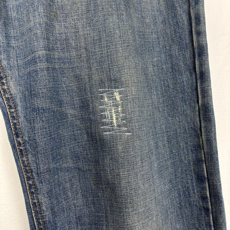 00s Dolce&Gabbana Coloured Stitch Dark Wash Relaxed Jeans
