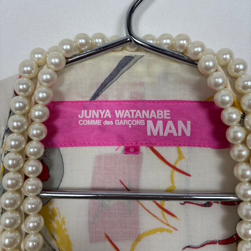 FW03 Junya Watanabe Pearl V-Neck Patterned Tank Top