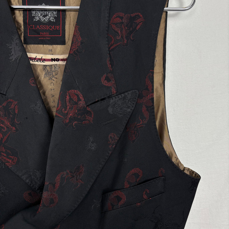 00s Jean Paul Gaultier Classique Back Printed Patterned Vest