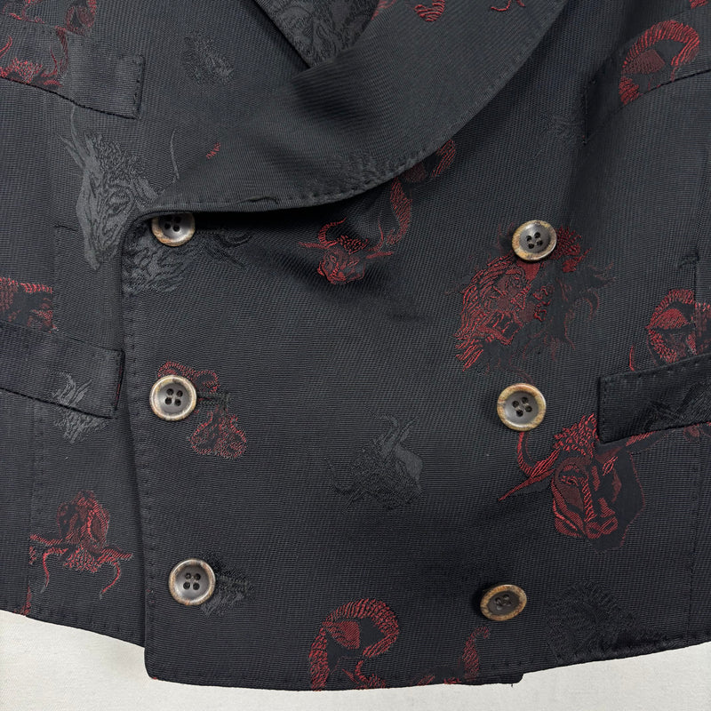 00s Jean Paul Gaultier Classique Back Printed Patterned Vest