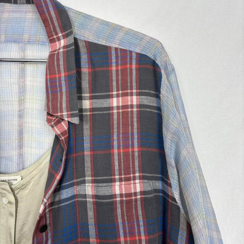 SS13 Dries Van Noten Plaid Blouse Dress
