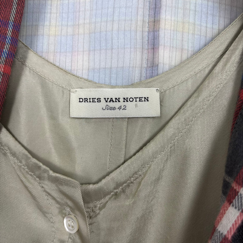 SS13 Dries Van Noten Plaid Blouse Dress