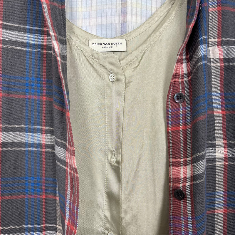 SS13 Dries Van Noten Plaid Blouse Dress