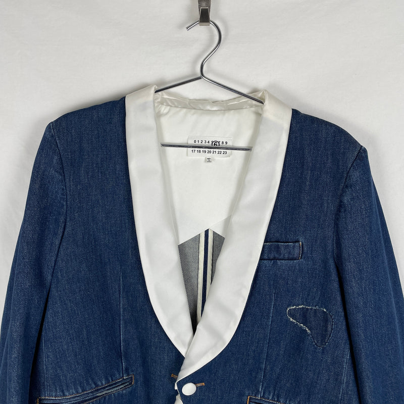 SS20 Maison Margiela MM6 Shawl Lapel Docking Blazer