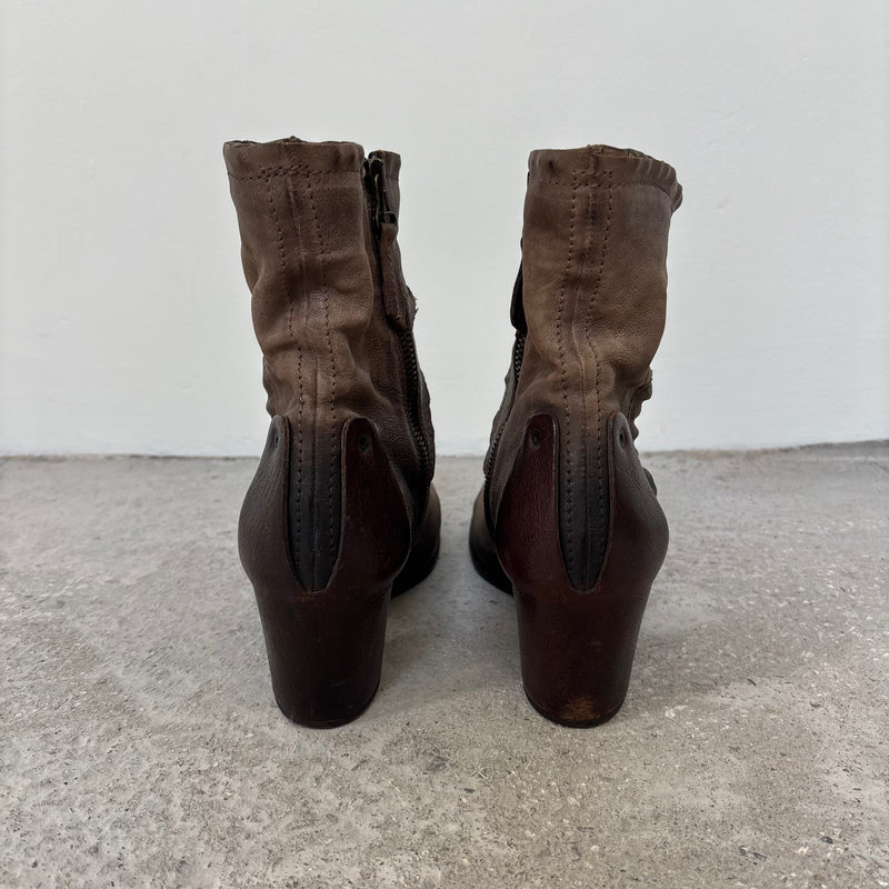 A.S. 98 Light Brown Shadow Ankle Boots