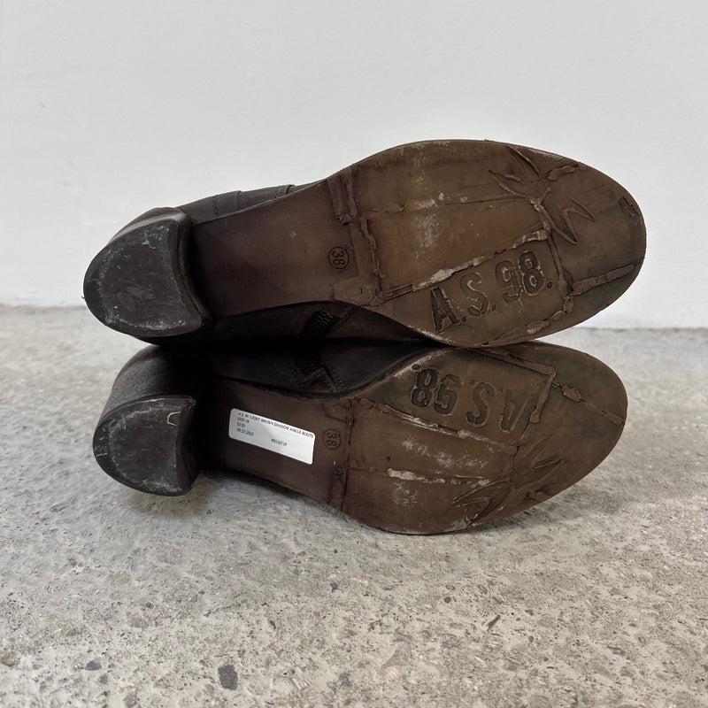 A.S. 98 Light Brown Shadow Ankle Boots