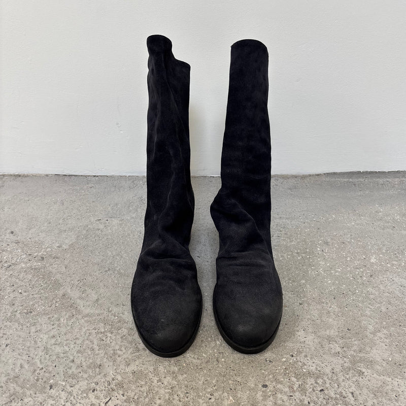 Elena Iachi Suede Leather Heeled Boots