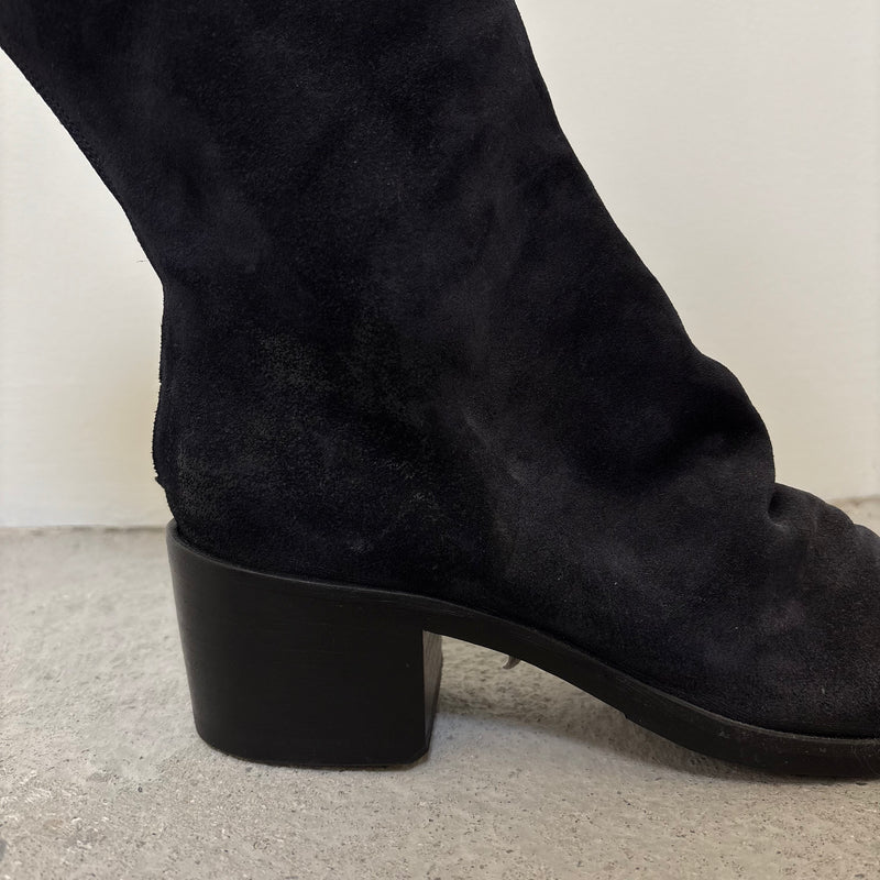 Elena Iachi Suede Leather Heeled Boots