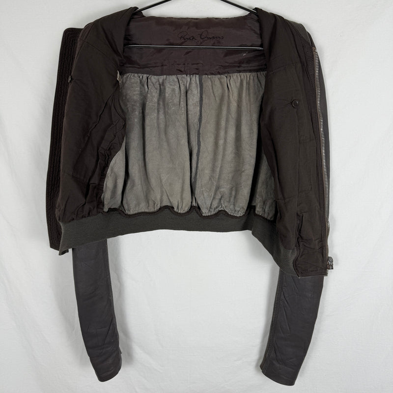 FW04 Rick Owens Cropped Bomber Jacket