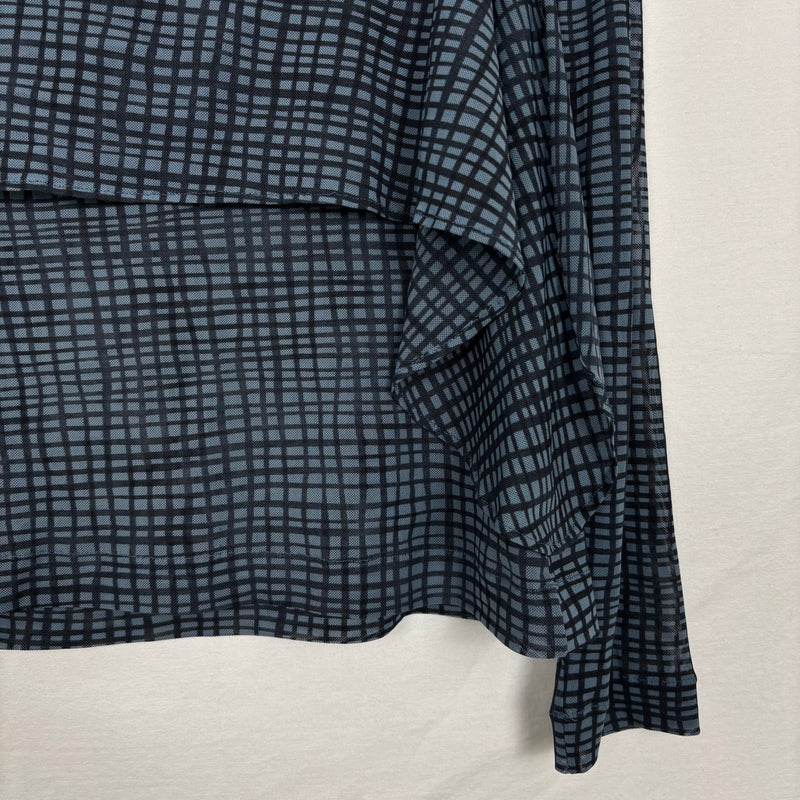 Romeo Gigli Off The Shoulder Sheer Ruffle Back Patterned Top