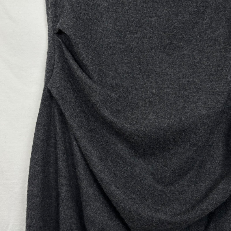 00s Helmut Lang Sonar Wool Sleeveless Draped Dress