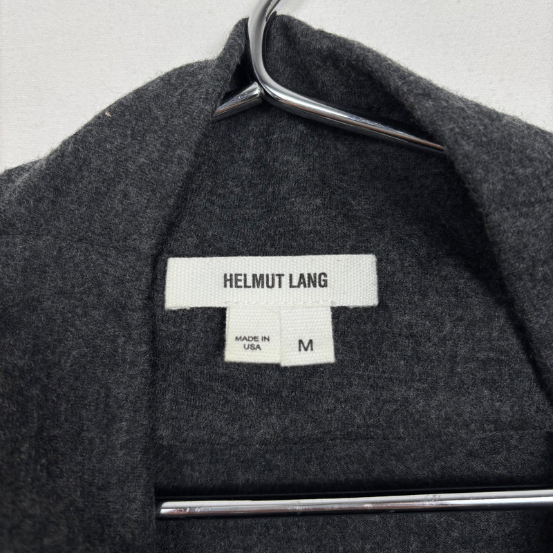 00s Helmut Lang Sonar Wool Sleeveless Draped Dress