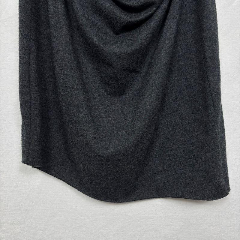 00s Helmut Lang Sonar Wool Sleeveless Draped Dress