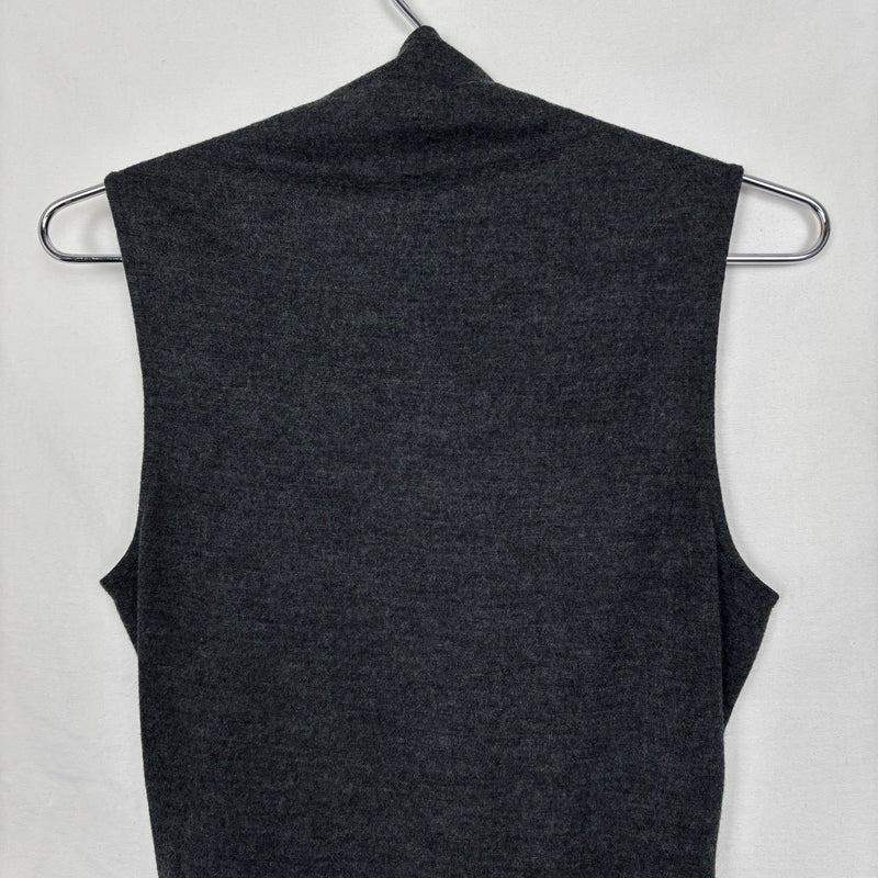 00s Helmut Lang Sonar Wool Sleeveless Draped Dress