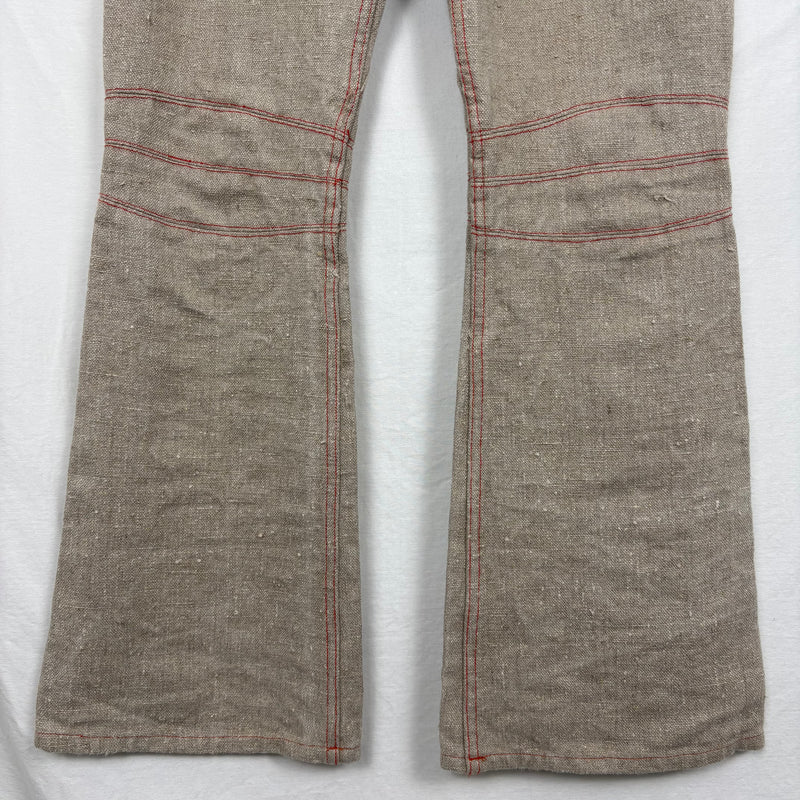 FW02 Junya Watanabe Flared Biker Ramie Jeans