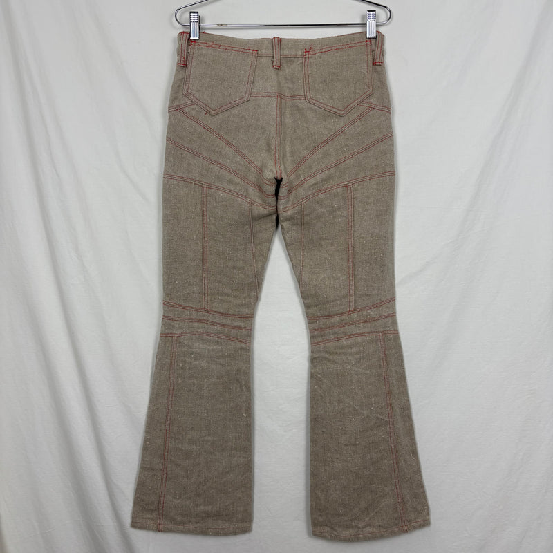 FW02 Junya Watanabe Flared Biker Ramie Jeans