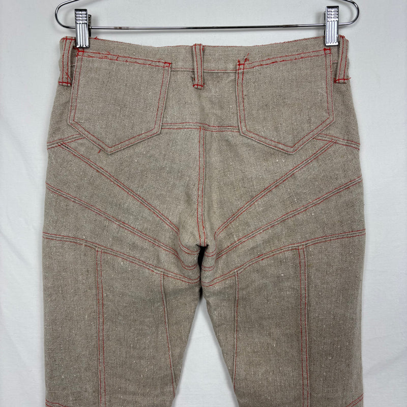 FW02 Junya Watanabe Flared Biker Ramie Jeans