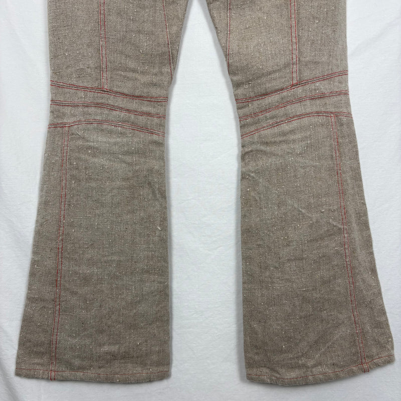 FW02 Junya Watanabe Flared Biker Ramie Jeans