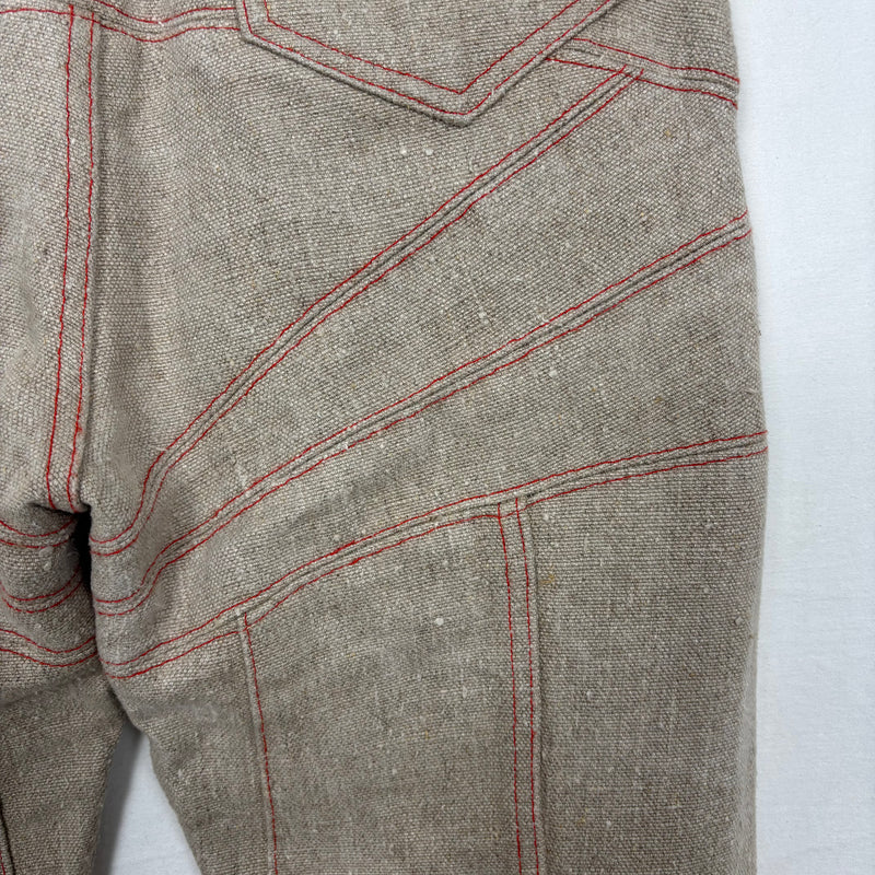 FW02 Junya Watanabe Flared Biker Ramie Jeans