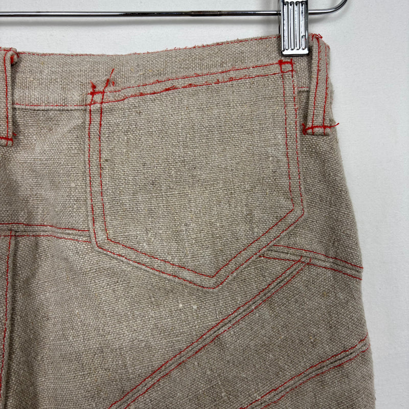 FW02 Junya Watanabe Flared Biker Ramie Jeans