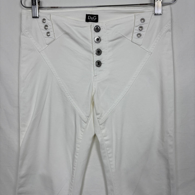 Dolce&Gabbana White Bootcut Trousers