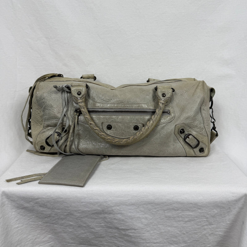 08 Balenciaga Grey/Pistachio Green Twiggy Bag