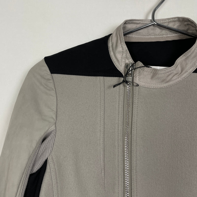 FW14 Rick Owens Split Biker Frilled Jacket