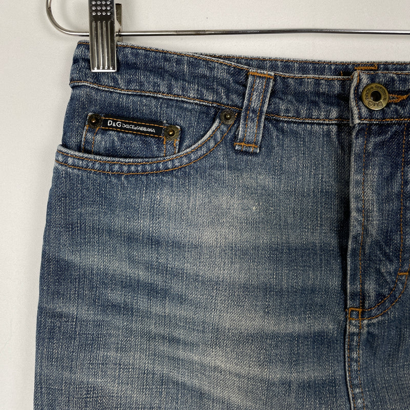 Dolce & Gabbana Distressed Midi Skirt