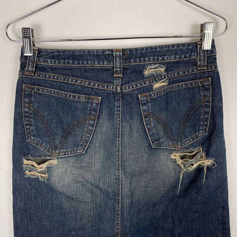 Dolce & Gabbana Distressed Midi Skirt