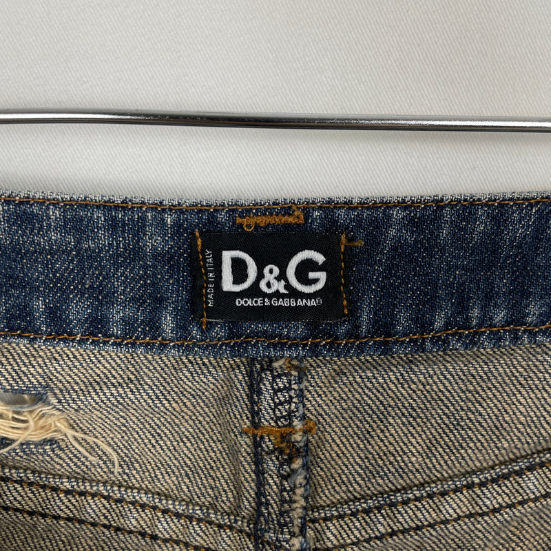 Dolce & Gabbana Distressed Midi Skirt