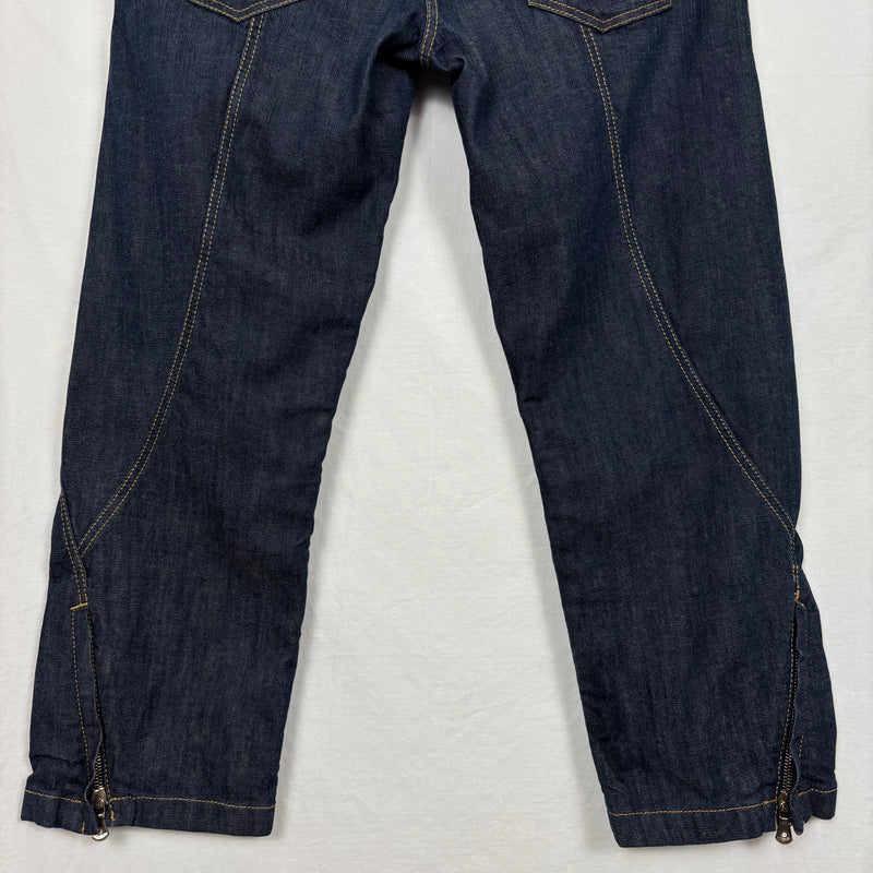 00s Dolce & Gabbana Tapered Dark Wash Capris Jeans