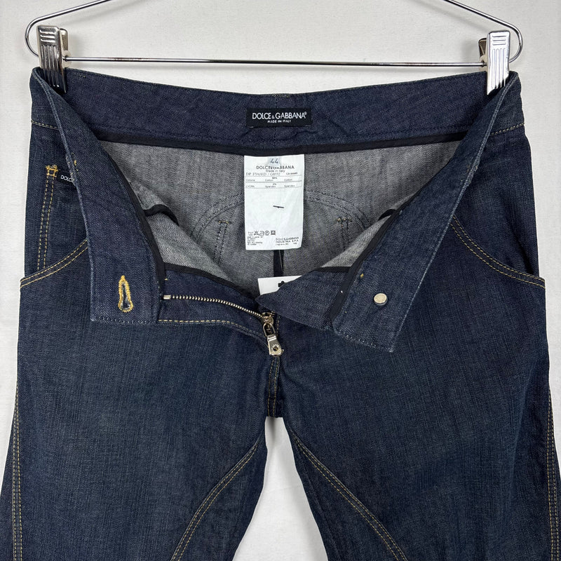 00s Dolce & Gabbana Tapered Dark Wash Capris Jeans