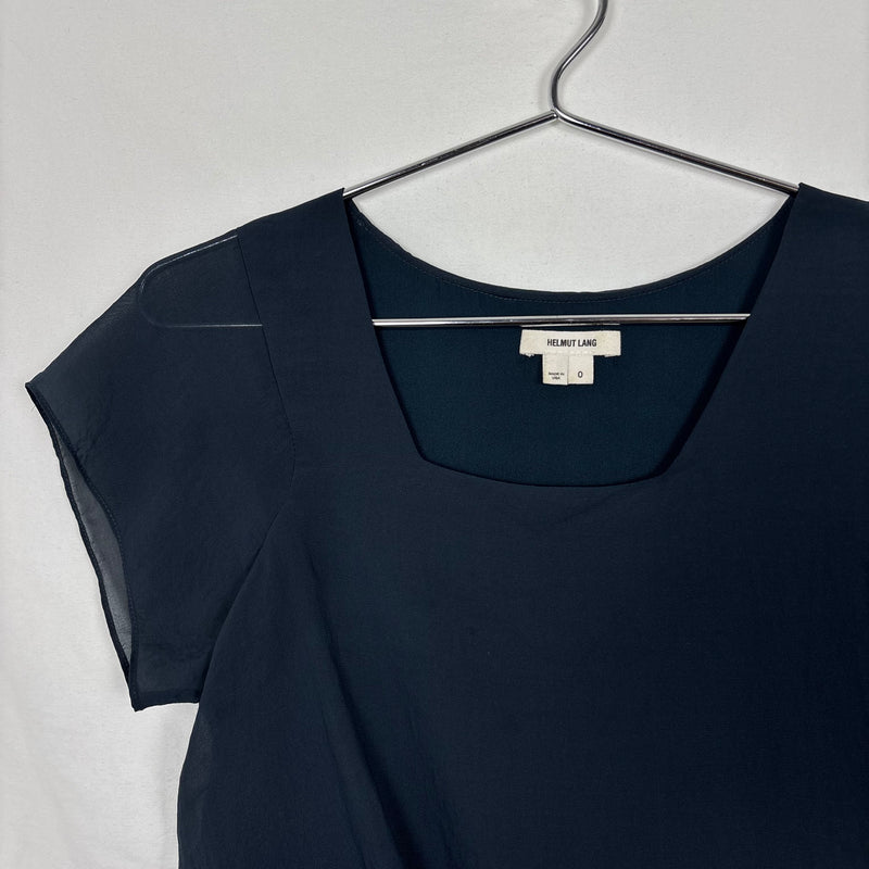 Helmut Lang Square Neckline Draped Dress