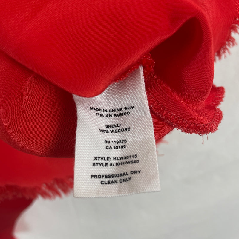 Helmut Lang Red Tank Top Frayed Edge