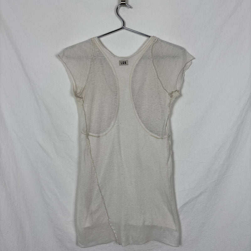 Le Grand Bleu (L.G.B.) Asymmetric Layered Sheer T-Shirt
