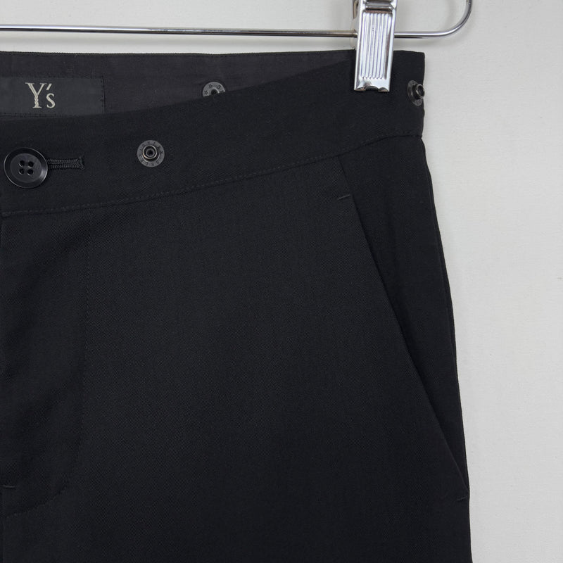 Yohji Yamamoto Y's Open Ring Waist Snaps Dress Pants
