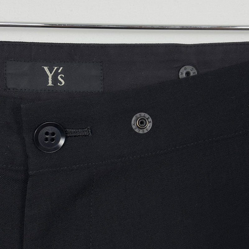 Yohji Yamamoto Y's Open Ring Waist Snaps Dress Pants