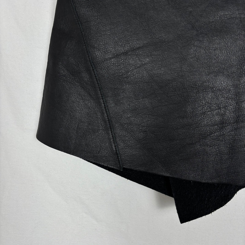Ritsuko Shirahama Mini Leather Wrap Belt Skirt