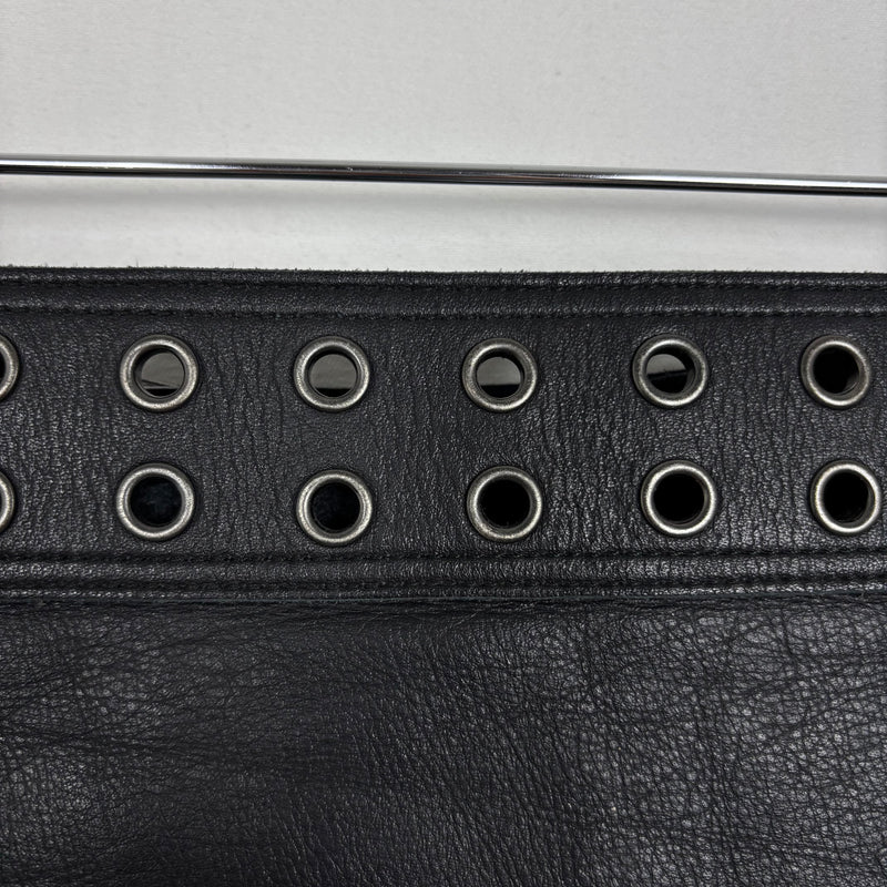 Ritsuko Shirahama Mini Leather Wrap Belt Skirt